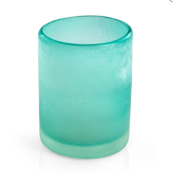 🦋2 For $50🦋 West End Frosted Sea Foam Green Candle Holders - Picture 5 of 5